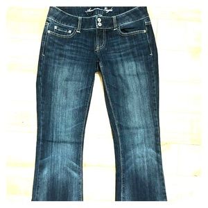 Dark wash boot cut jeans